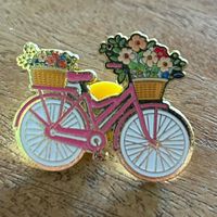 Pin Fahrrad Velo Blumen