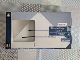 Duschablage 32,5 x 4,3 x 18,3 cm Aluminium weiß