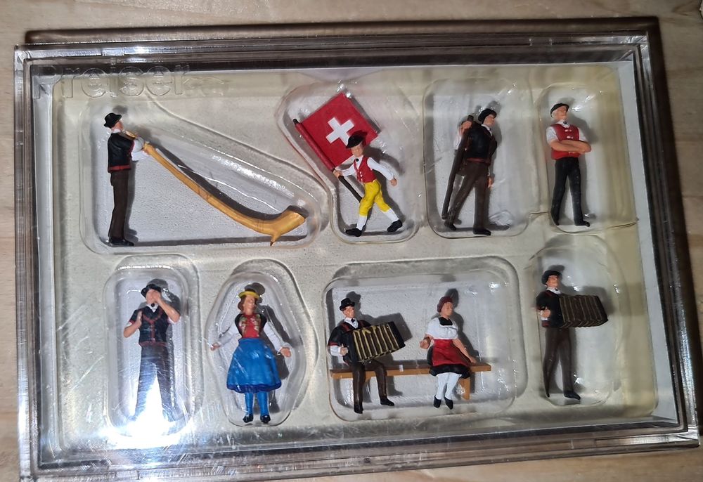 HO-Modelleisenbahn Figuren-Set – Miniatur-Bauern Mit Schäferhund, Lackiertes PVC Für Realistische Landschaften