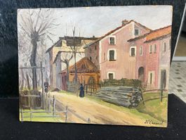 J.F.CHOMEL HUILE SUR PANNEAU SIGNÉE  DATÉE AU DOS(1902-1979)
