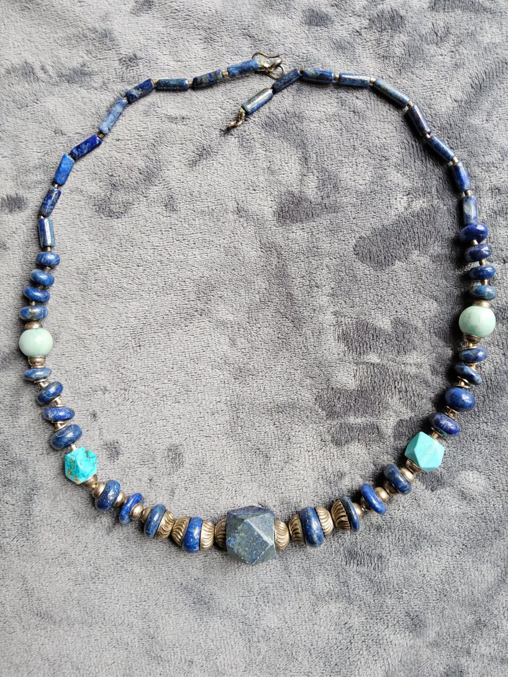 Ketten: Wunderschöne Türkis Lapislazuli Silber Halskette Collier – Gebraucht aus Zürich von SciTec 4
