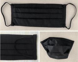 Mundschutz aus Baumwolle, schwarz