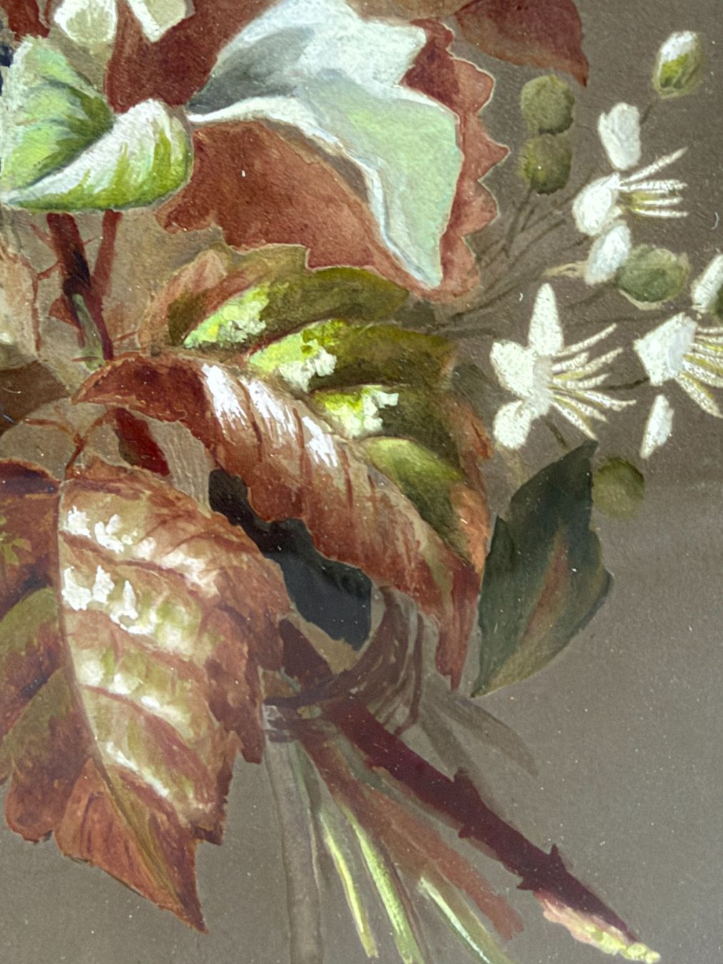 Gemälde: Gouache ancienne composition botanique XIXe siècle – Gebraucht aus Cossonay-Ville von Retrova 6