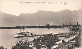 Bouveret lac leman arrivee du bateau le port
