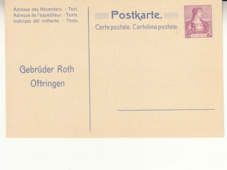 Alle Briefmarken: SGK PPK 010 Roth Oftringen – Gebraucht aus Bürglen TG von StampGraf