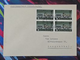 CL28 Enveloppe + Timbre Suisse 1947