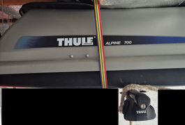 Thule Alpine 700 Dachbox mit Dachträger, Reling  Montage