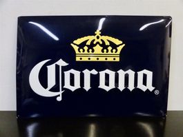 BLECHSCHILD SCHILD BLECH CORONA BIER WERBUNG WERBESCHILD