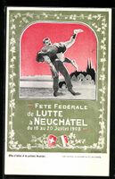 Neuchatel, Fete Fédérale de Lutte 1908