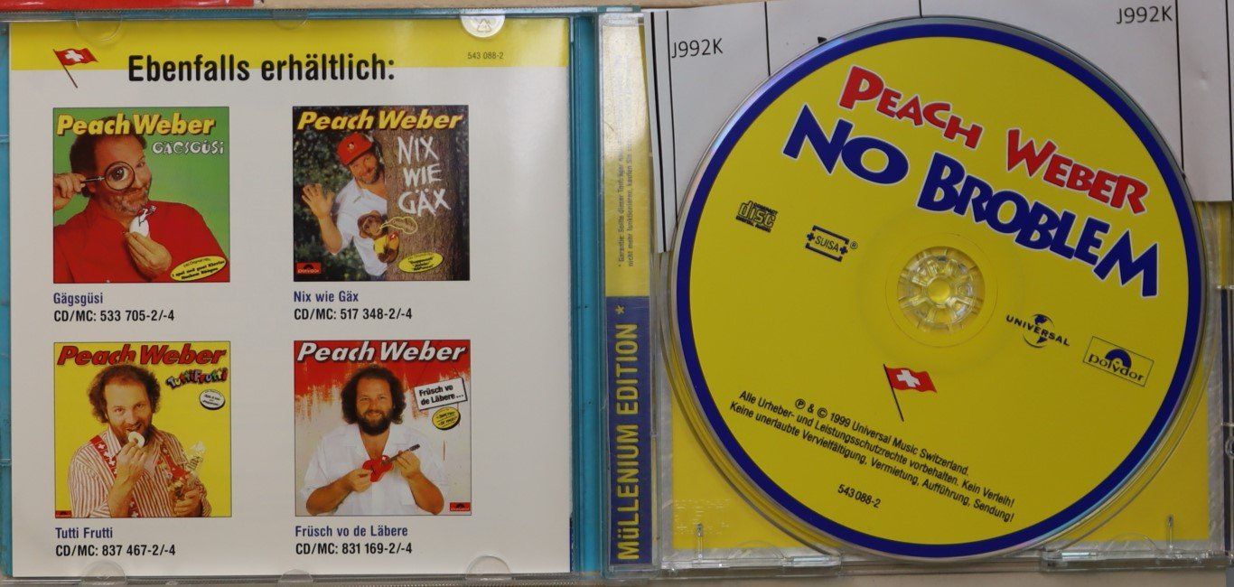 CD: Peach Weber – No Broblem – Usato da Luzern venduto da CONTENTI 1