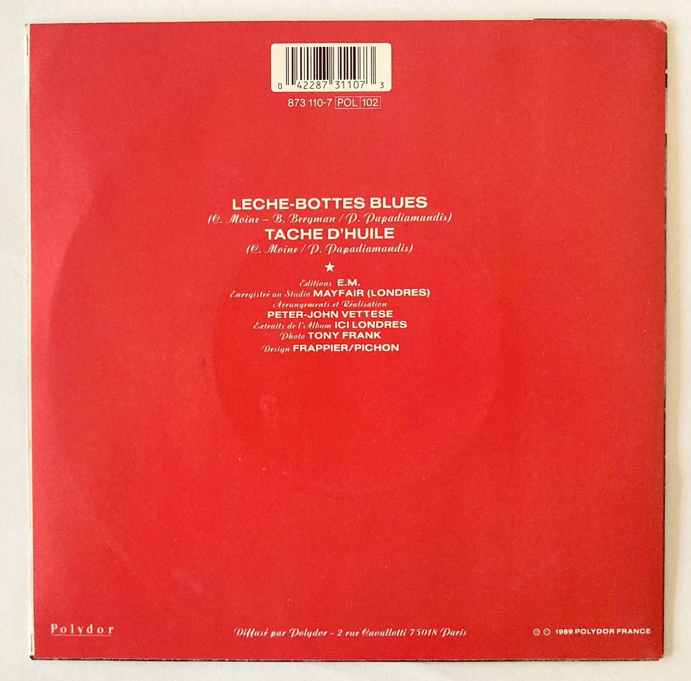 Vinyles: EDDY MITCHELL - LECHE-BOTTES BLUES – D'occasion à Bottens par hotter-than-hell 1