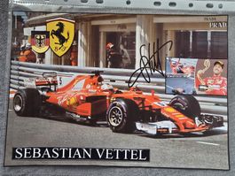 handsigniertes Sebastian Vettel Photo F1 Ferrari 