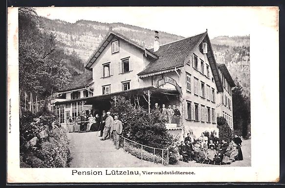 Ansichtskarten: Weggis, Pension Lützelau am Vierwaldst – Gebraucht aus Berlin von bartko-reher