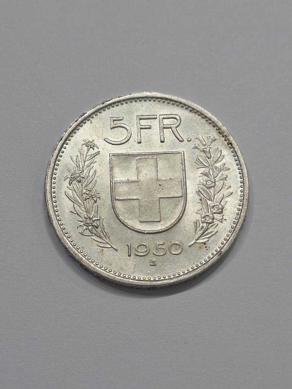 Tutti le monete: 5 Fr. Jahrgang 1950 – Usato da Scherzingen venduto da Benjanil 1