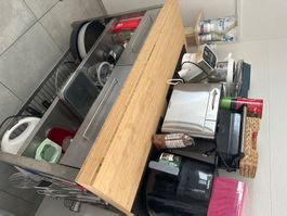 RIMFORSA Werkbank Edelstahl/Bambus 120cm