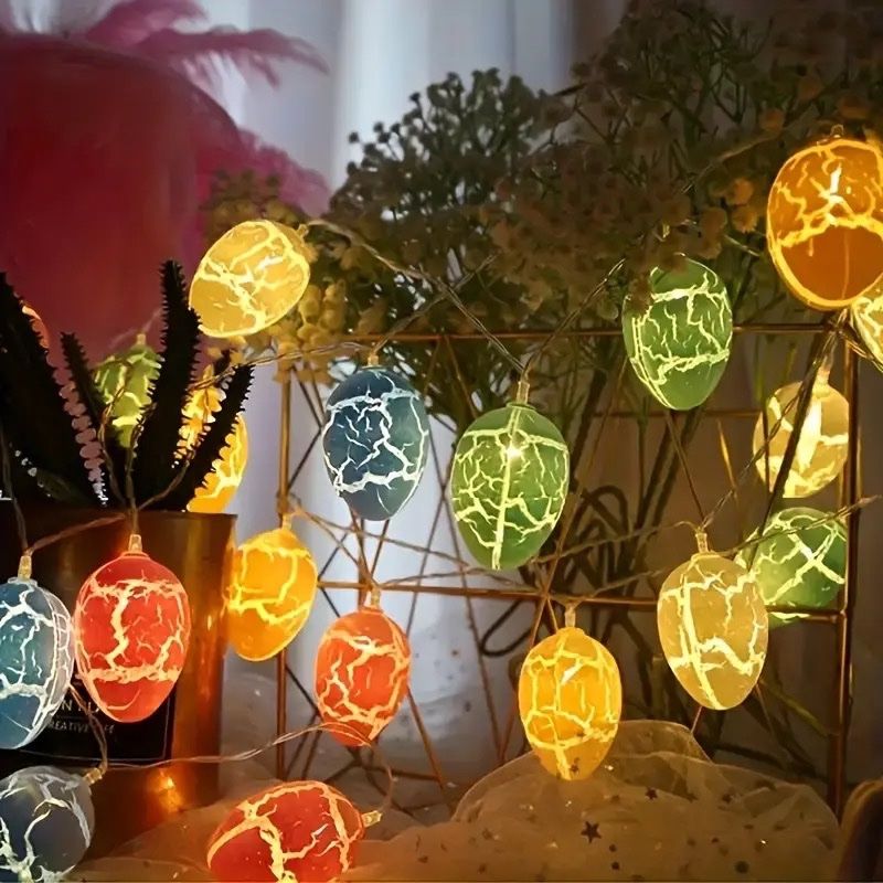 Ghirlande e barre luminose: Ostern Deko LED Lichterkette 10 LED Eier bunt – Nuovo e nell'imballaggio originale da Wettingen venduto da Chnoelleli 1