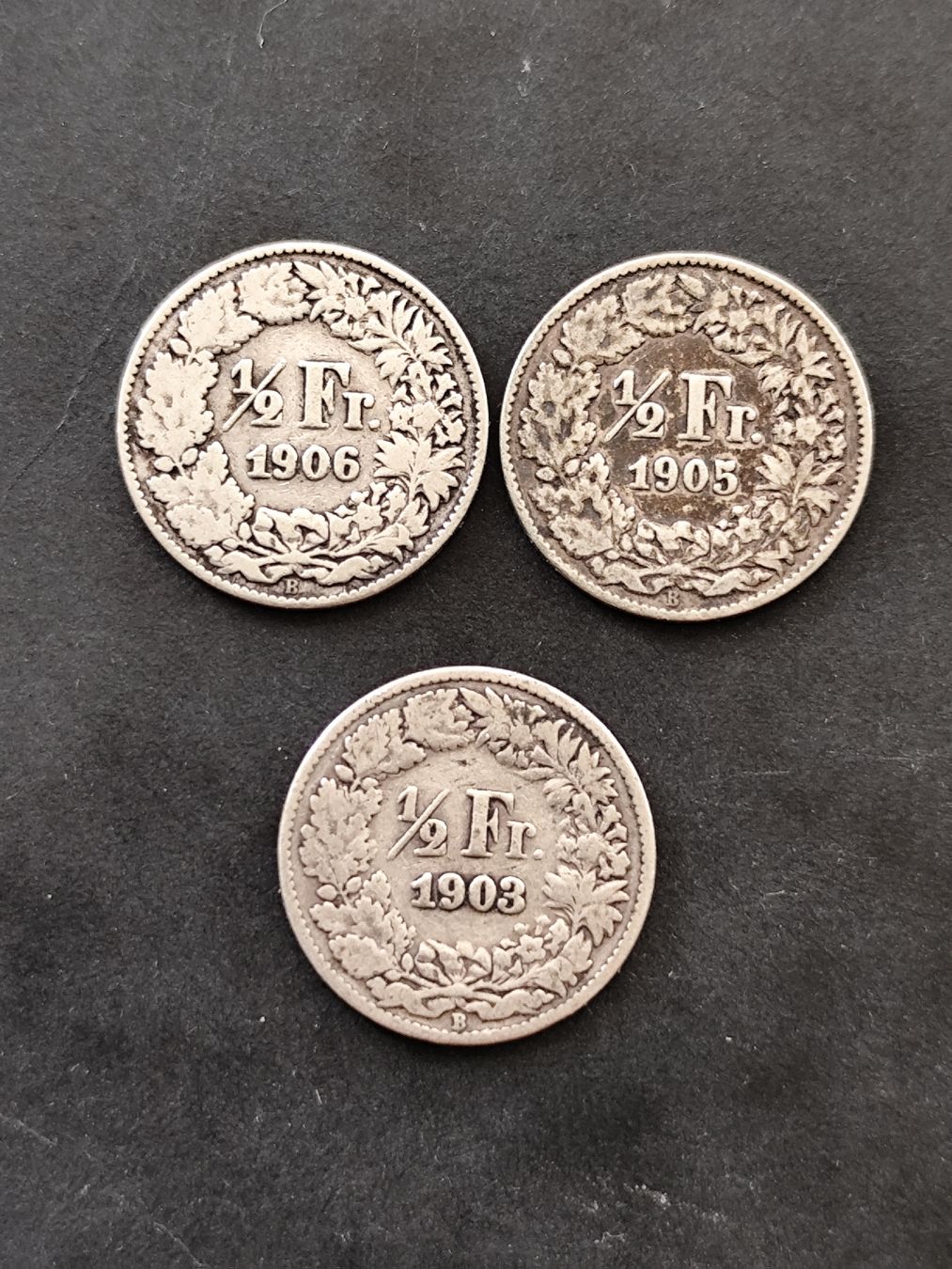 Alle Münzen: 50rappen silber 1903/05/06 – Gebraucht aus minusio von bierbrauer