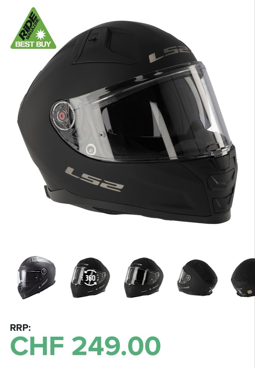 Caschi & visiere: LS2 Vector 2 - Solid Matt Black – Nuovo (secondo la descrizione) da Zürich venduto da haschmet 2