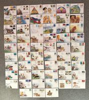 Schweiz - 57x tolle FDC Sammlung mit illustrierten Briefumsc