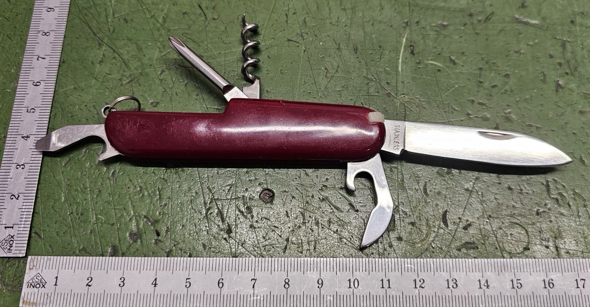 Coltelli tascabile: Sackmesser Rot, mit Apfel Logo – Usato da Burgdorf venduto da gbergler33