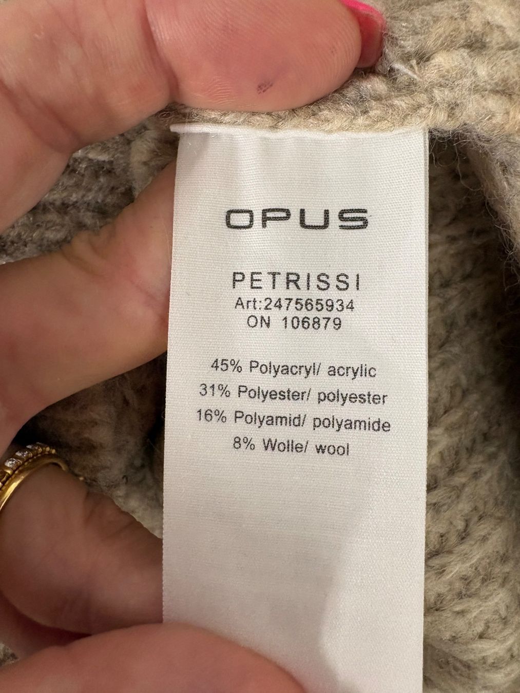 Opus Pullover & Sweatshirts: Opus oversize Pullover beige Turtleneck 36/38 Strickpullover – Neu (gemäss Beschreibung) aus Regensdorf von secondchancefashion 6