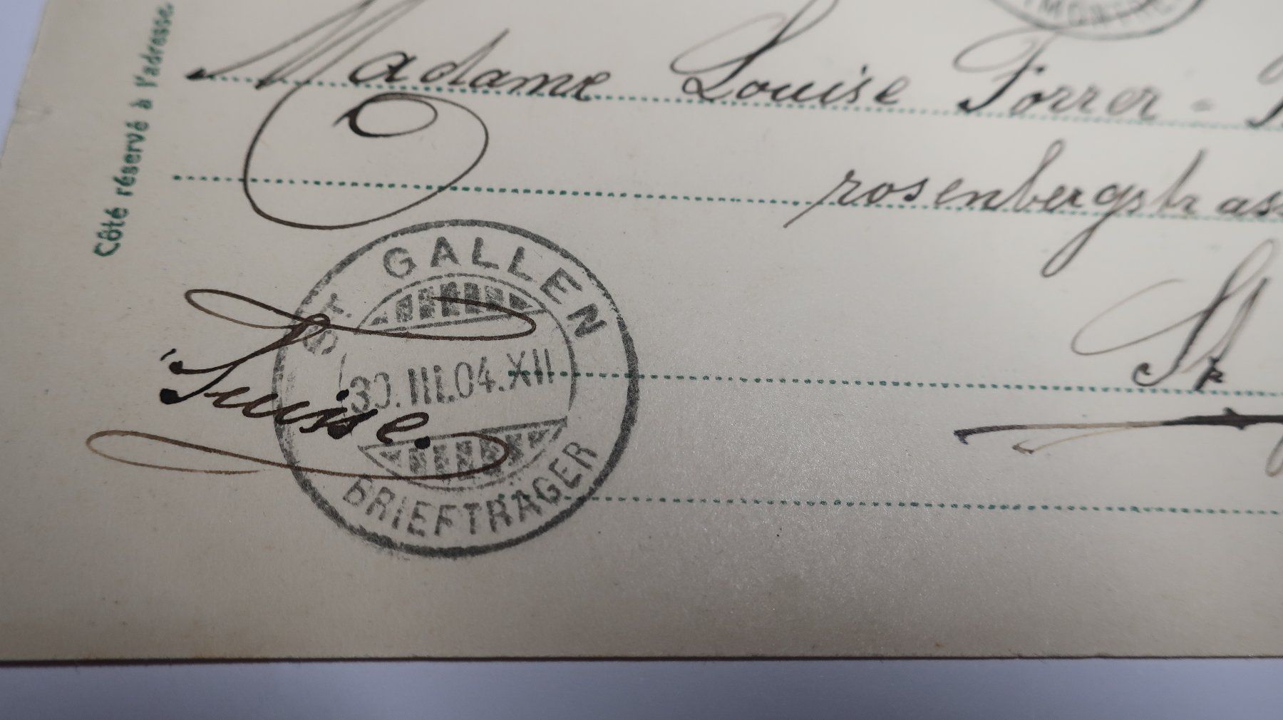 Ansichtskarten: Montreux Grand Rue  1904 – Gebraucht aus Cormoret von Pascalll2001 5