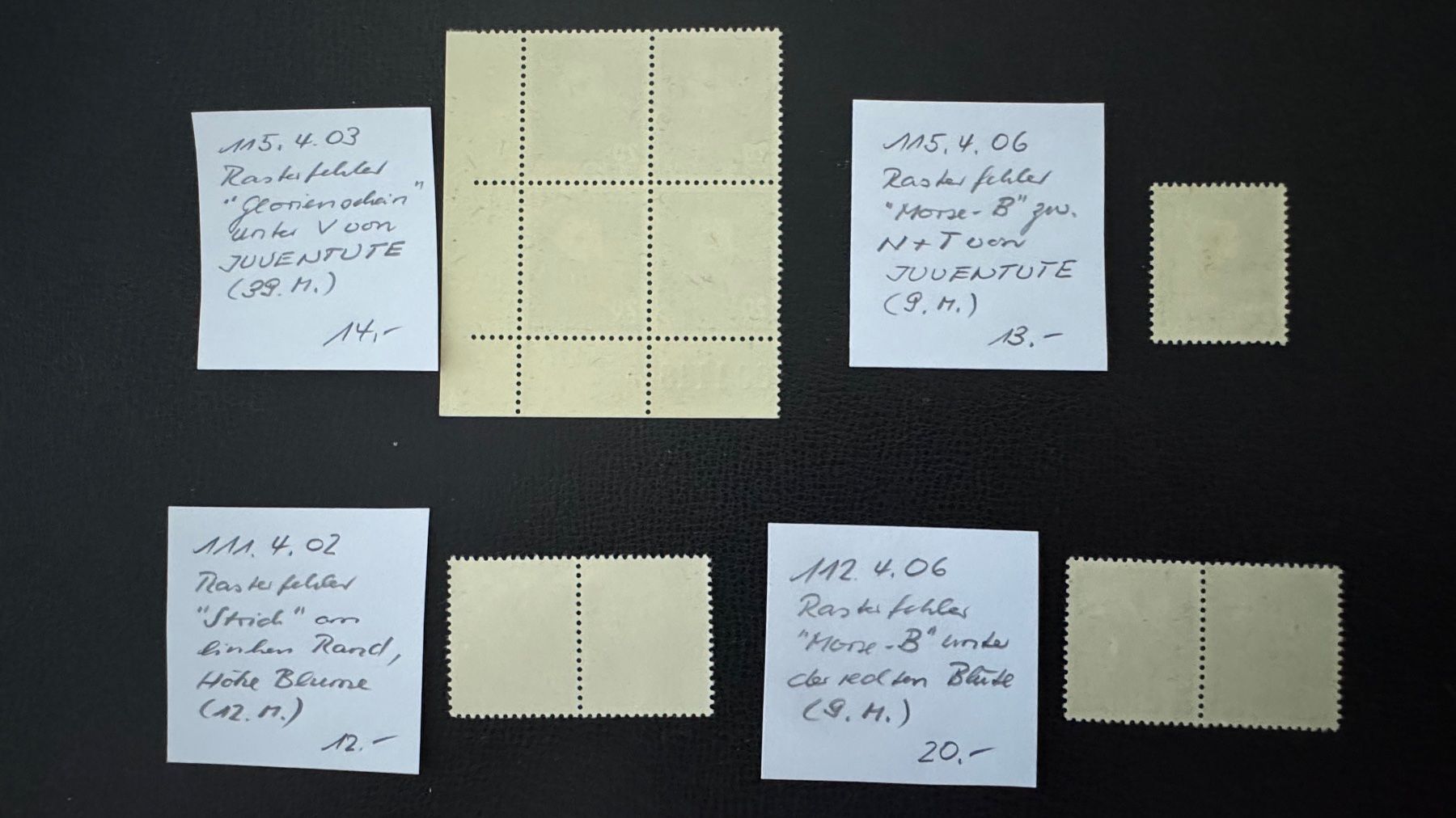 Tous les timbres: Pro Juventute, 4 ABARTEN, postfrisch – Neuf (Voir description) à Stallikon par HILDECH1 6