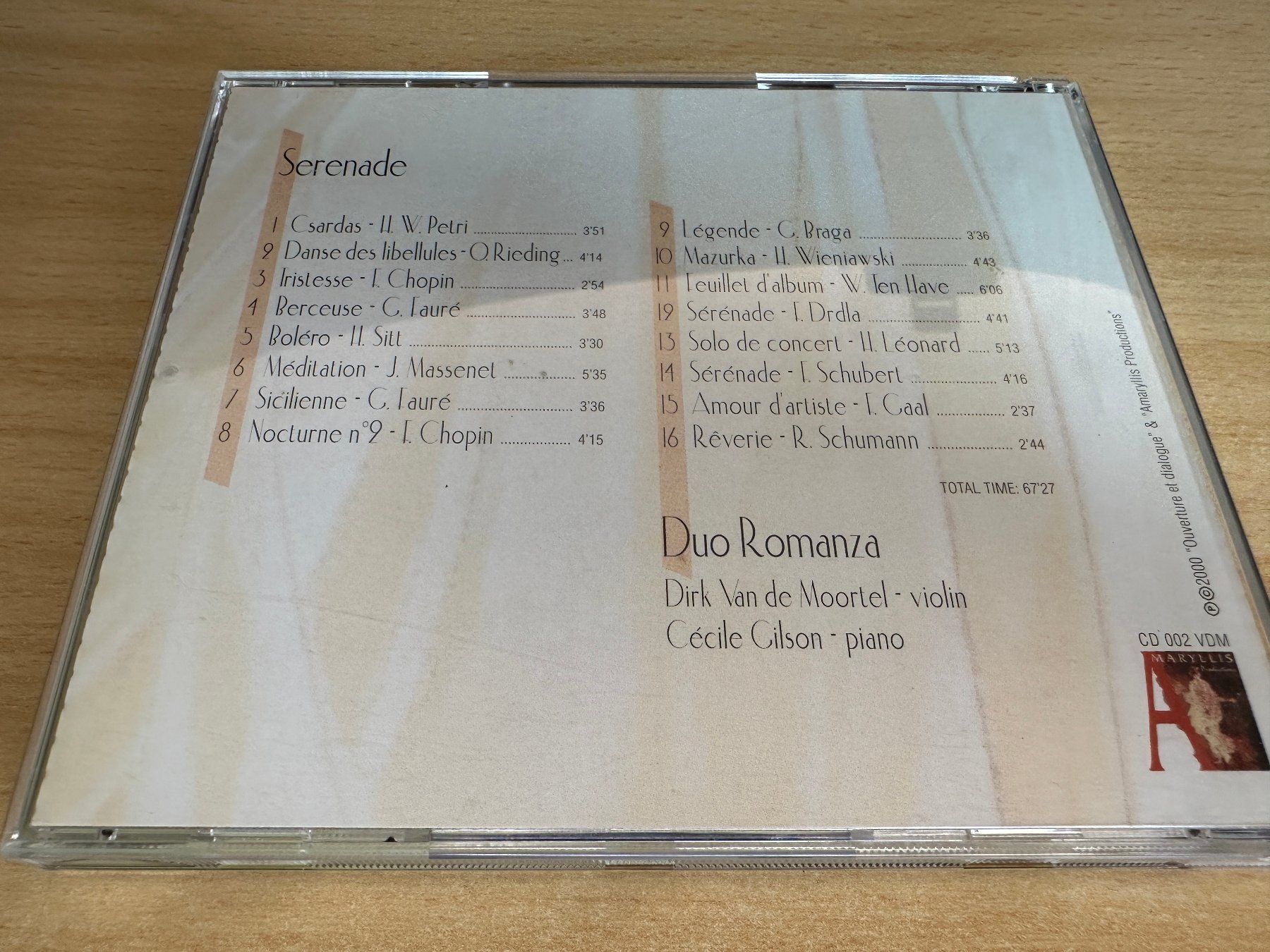 CD: Duo Romanza – Serenade – Usato da Rikon im Tösstal venduto da Alpenmutz 1