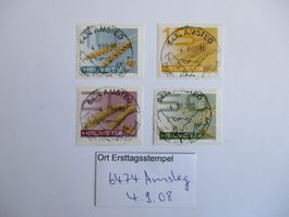 Voll Ort Ersttagsstempel 6474 Amsteg