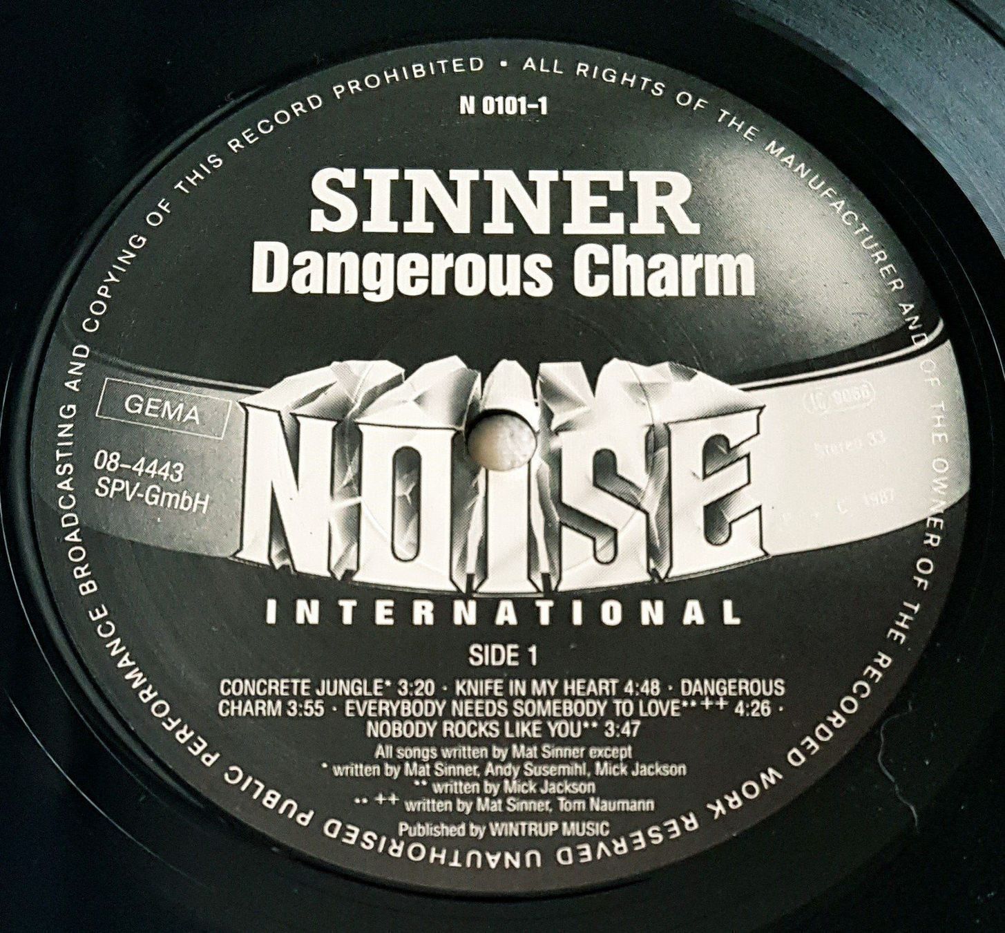 Schallplatten: Sinner ‎– First Press - LP - 1987 - First Press – Gebraucht aus Uster von Zardodel 4