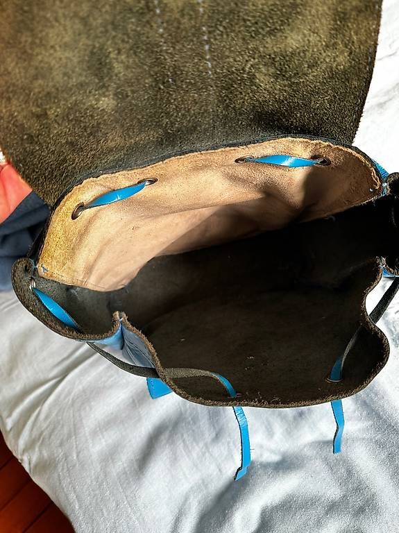 Zaini: Leder Rucksack Blau – Usato da Zuerich venduto da Am81 3