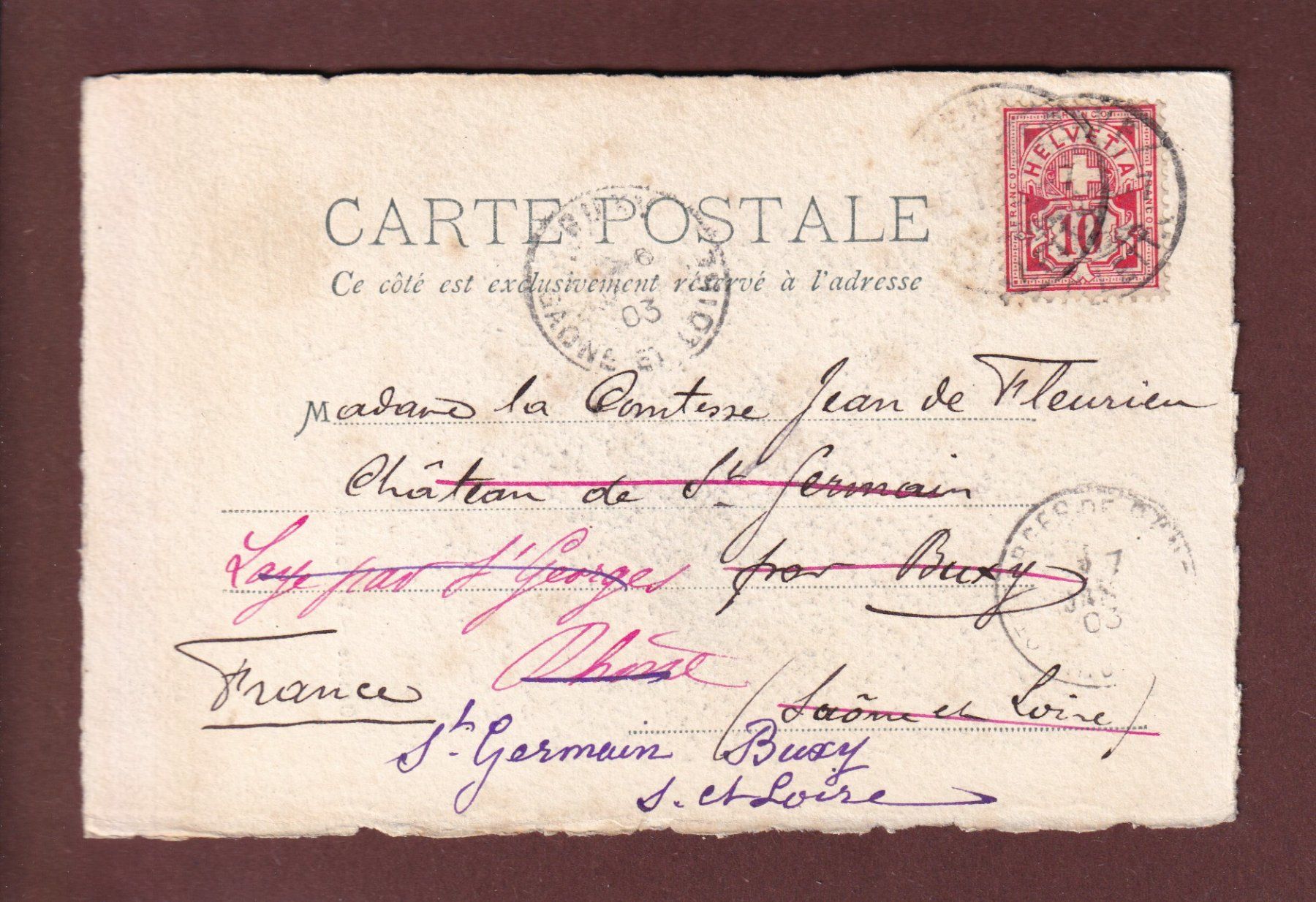 Cartoline postali: GENEVE - Place Neuve - 1903 – Usato da Pully venduto da nicecards 1
