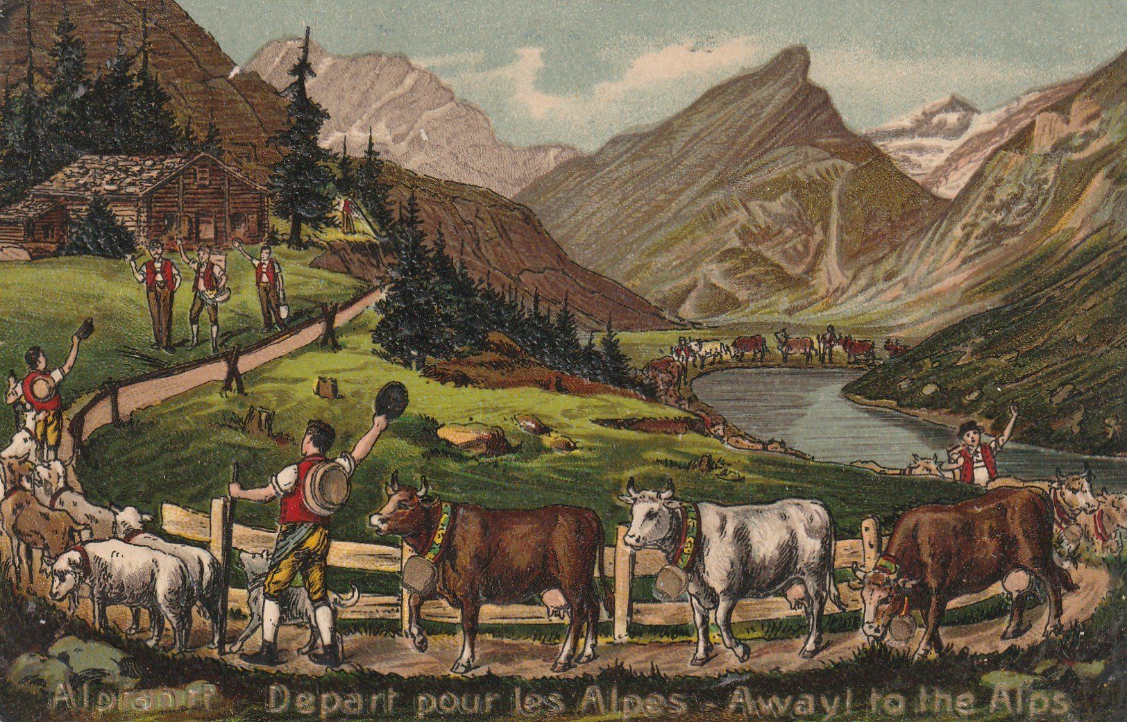 Cartes postales: Alpfahrt Prägekarte – D'occasion à Rorschacherberg par fratovi2