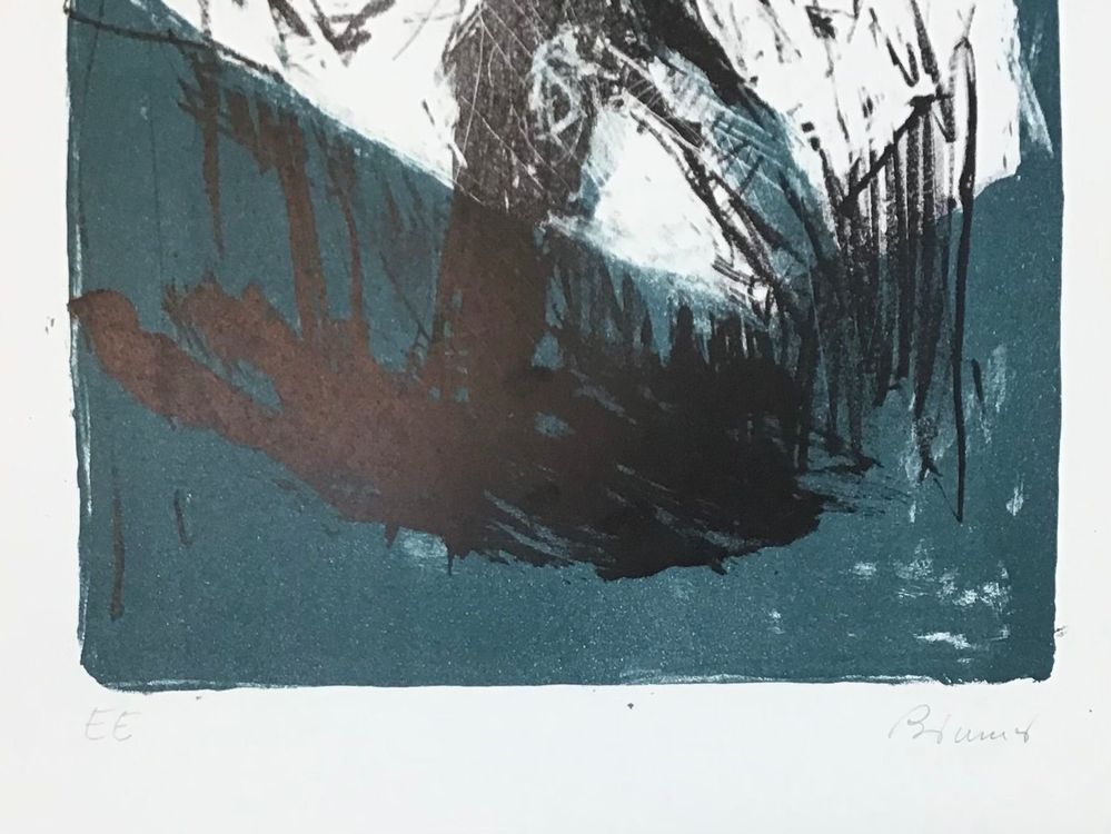 ROLF BRUNNER LITHOGRAPHIE SIGNIERT KÜNSTLERPROBE 2