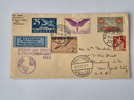 Hist. Luftpostbrief Graf Zeppelin 1. Südamerikafahrt 1932