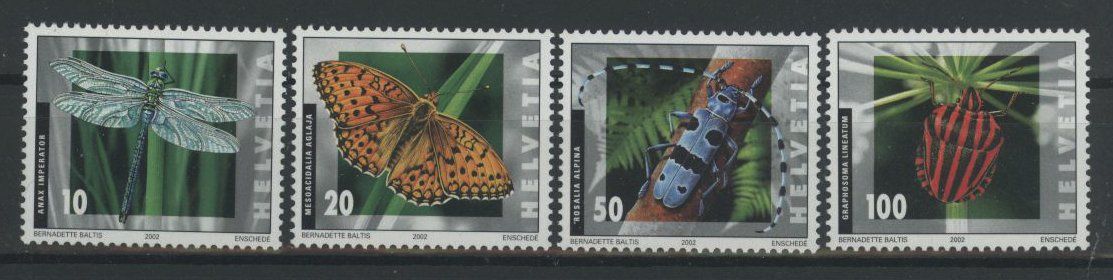 Alle Briefmarken: 2002, Dauermarken Insekten ** (1) – Gebraucht aus Willisau von Vollstempel