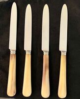 4 Coltellini vintage NILOX - anni 30/50, manico in corno