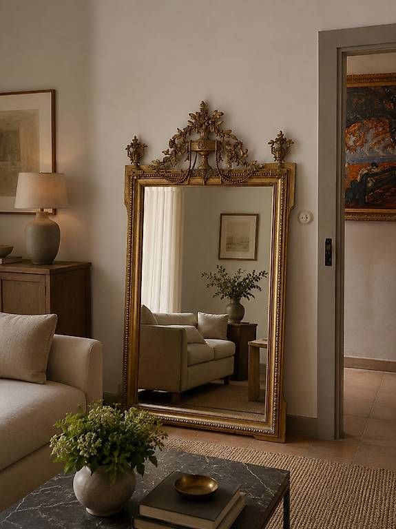 Specchi: Miroir ancien doré baroque – Usato da La Chaux-de-Fonds venduto da analucie