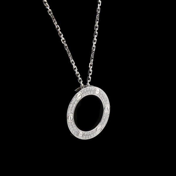 Cartier Catenine: CARTIER COLLIER LOVE PAVÉ DIAMANTS – Usato da Pully venduto da Occasions-luxe.Golay 1