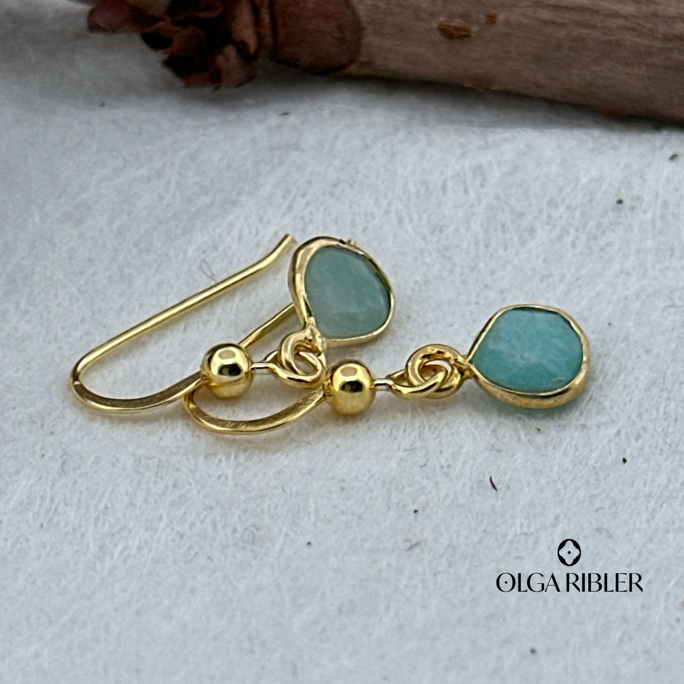 Olga Ribler Orecchini pendenti & Orecchini a lobo: Sterling Silber 925 Ohrringe mit Amazonite – Nuovo (secondo la descrizione) da Luzern venduto da Schmuckoutlet 2