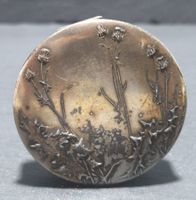 Antike Pillendose / Metalldose Jugendstil