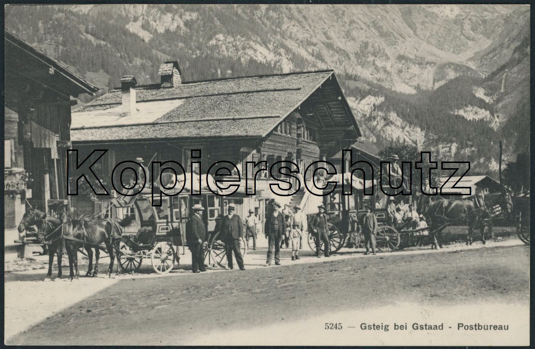 Cartoline postali: BE Gsteig bei Gstaad - Post - Postkutsche – Nuovo (secondo la descrizione) da Schindellegi venduto da leecollect