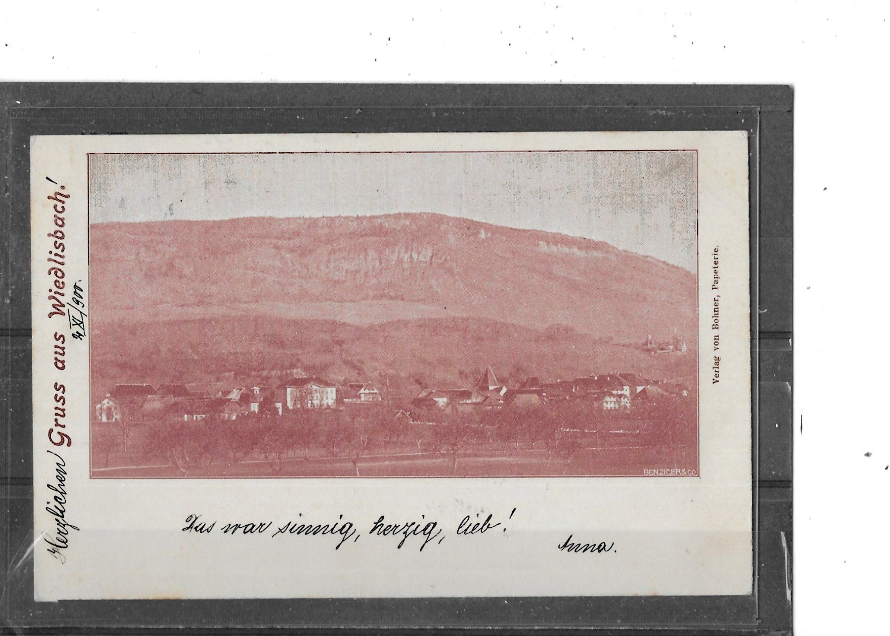 Cartoline postali: BE Gruss aus Wiedlisbach 1900 – Usato da Schocherswil venduto da Wilare