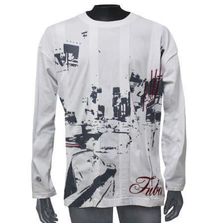 Fubu Herren Pullover Baumwolle  weiss / Gr.XL
