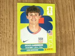 Panini FIFA WM Sticker 2026  Brenden Aaronson USA 17