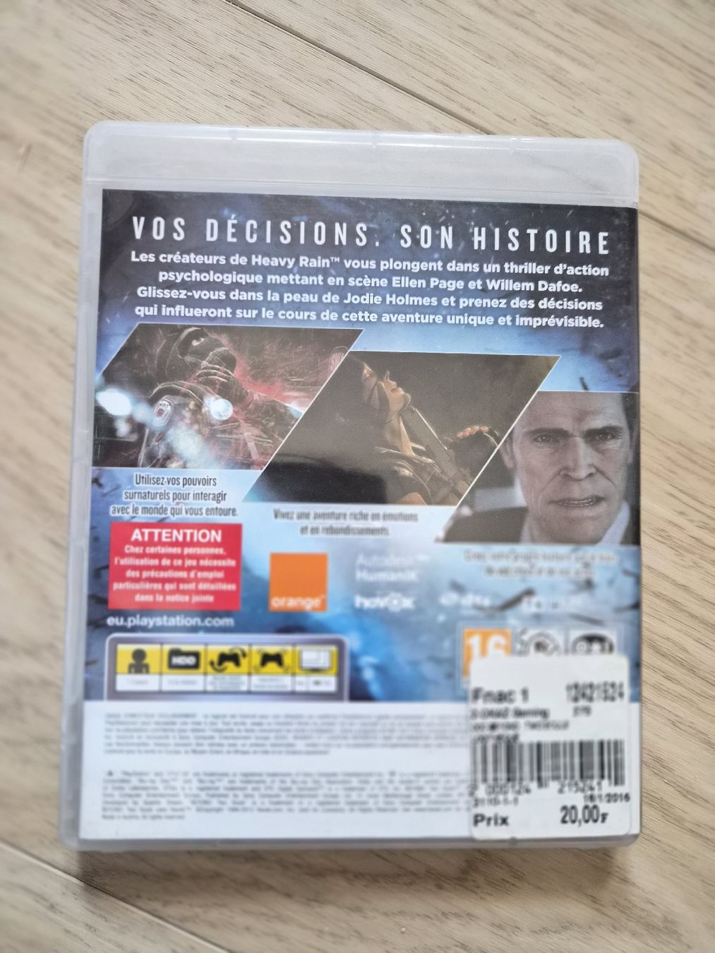 Sony Giochi: Beyond: Two Souls PS3 - Jeu d'aventure – Usato da La Joux FR venduto da car_ck96 2