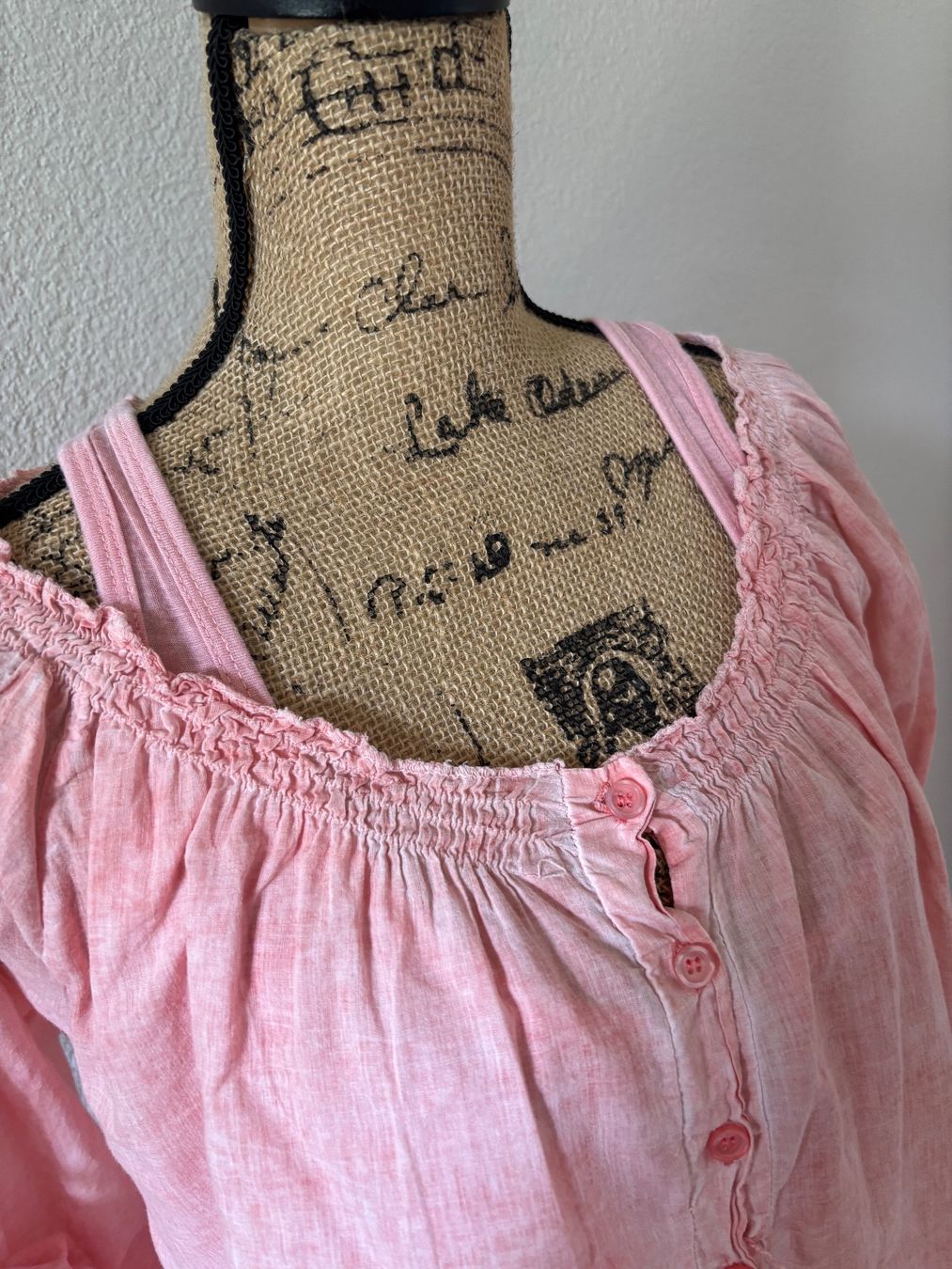 Tuniken: Luftige Bluse mit Top coral 2-teilig one Size – Gebraucht aus Balsthal von Uroby 2