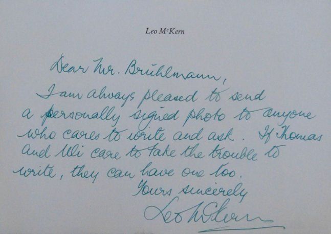 Autogramme: Leo McKern (1920-2002) Schauspieler - Autogramm – Gebraucht aus Dietikon von immortal-stars