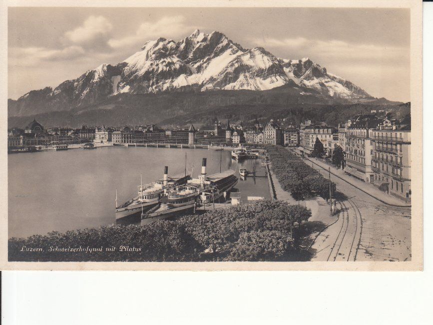 Cartoline postali: Luzern Schweizerhofquai ca. 1930 – Usato da Bürglen TG venduto da StampGraf