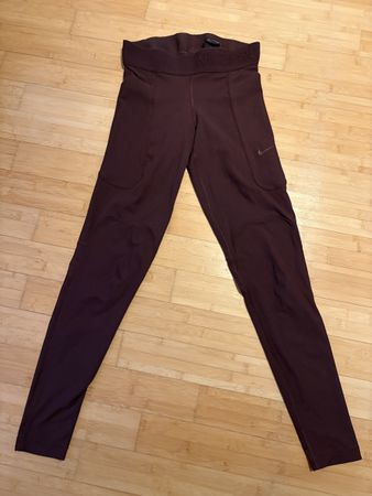Nike Pro Hypercool Damen Tights, Grösse S, in Bordeaux